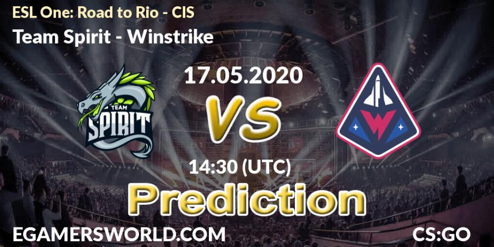 Pronósticos Team Spirit - Winstrike. 17.05.20. ESL One: Road to Rio - CIS - CS2 (CS:GO)
