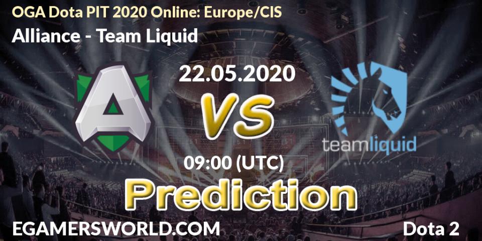 Pronósticos Alliance - Team Liquid. 22.05.2020 at 09:06. OGA Dota PIT 2020 Online: Europe/CIS - Dota 2