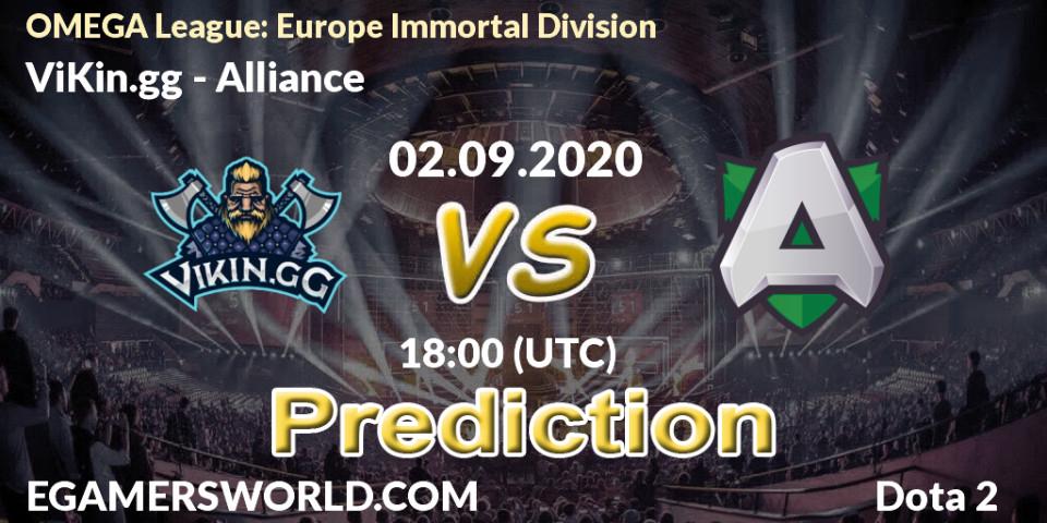 Pronósticos ViKin.gg - Alliance. 02.09.2020 at 18:47. OMEGA League: Europe Immortal Division - Dota 2