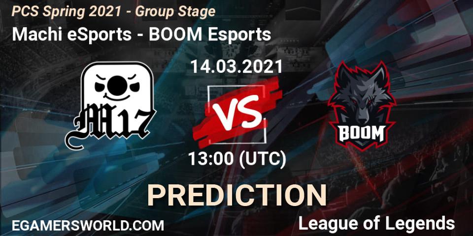 Pronósticos Machi eSports - BOOM Esports. 14.03.2021 at 13:00. PCS Spring 2021 - Group Stage - LoL