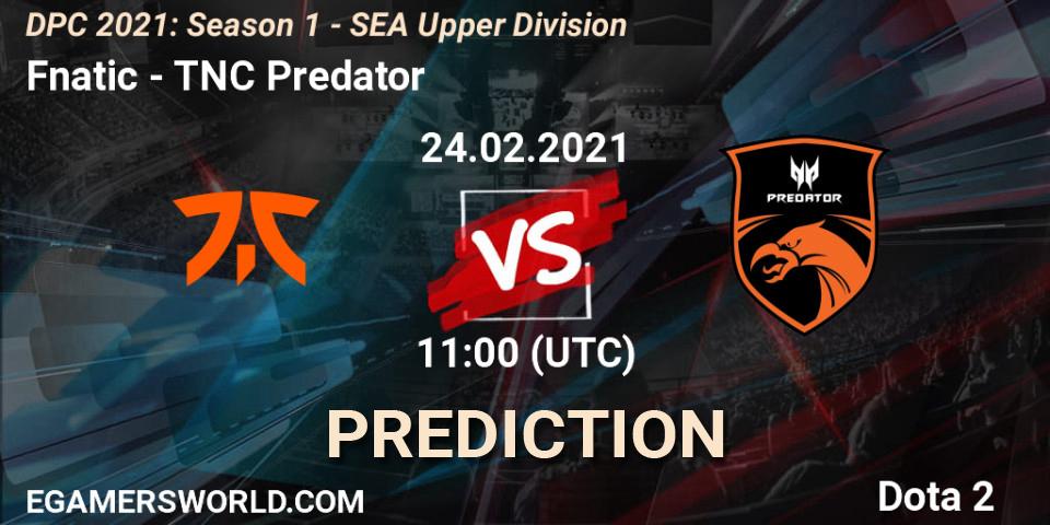 Pronósticos Fnatic - TNC Predator. 24.02.2021 at 11:33. DPC 2021: Season 1 - SEA Upper Division - Dota 2