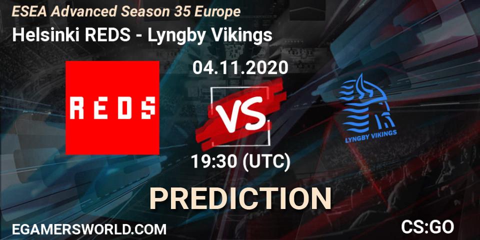 Pronósticos Helsinki REDS - Lyngby Vikings. 05.11.2020 at 18:05. ESEA Advanced Season 35 Europe - Counter-Strike (CS2)