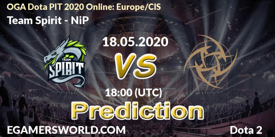Pronósticos Team Spirit - NiP. 18.05.2020 at 17:10. OGA Dota PIT 2020 Online: Europe/CIS - Dota 2