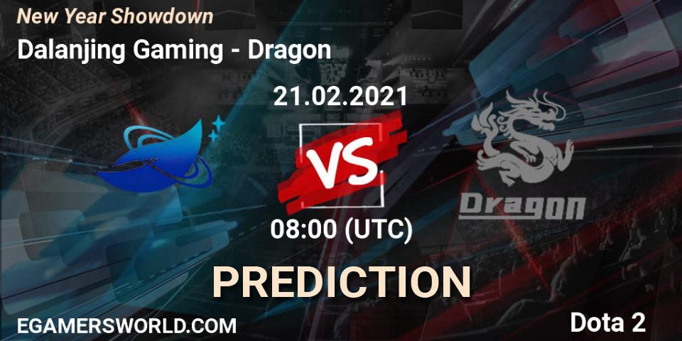 Pronósticos Dalanjing Gaming - Dragon. 21.02.2021 at 08:09. New Year Showdown - Dota 2