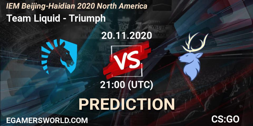 Pronósticos Team Liquid - Triumph. 20.11.20. IEM Beijing-Haidian 2020 North America - CS2 (CS:GO)