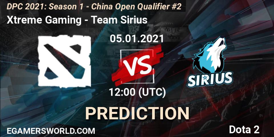 Pronósticos Xtreme Gaming - Team Sirius. 05.01.21. DPC 2021: Season 1 - China Open Qualifier #2 - Dota 2