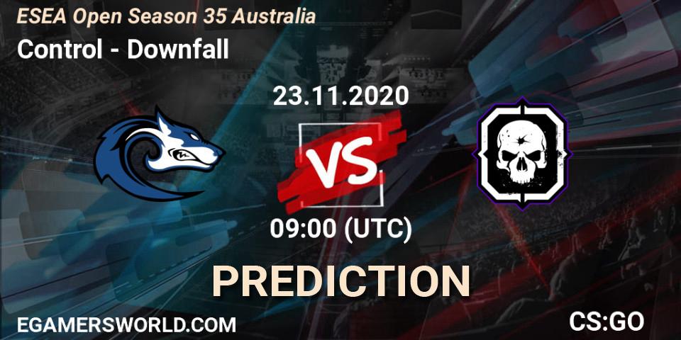 Pronósticos Control - Downfall. 23.11.20. ESEA Open Season 35 Australia - CS2 (CS:GO)
