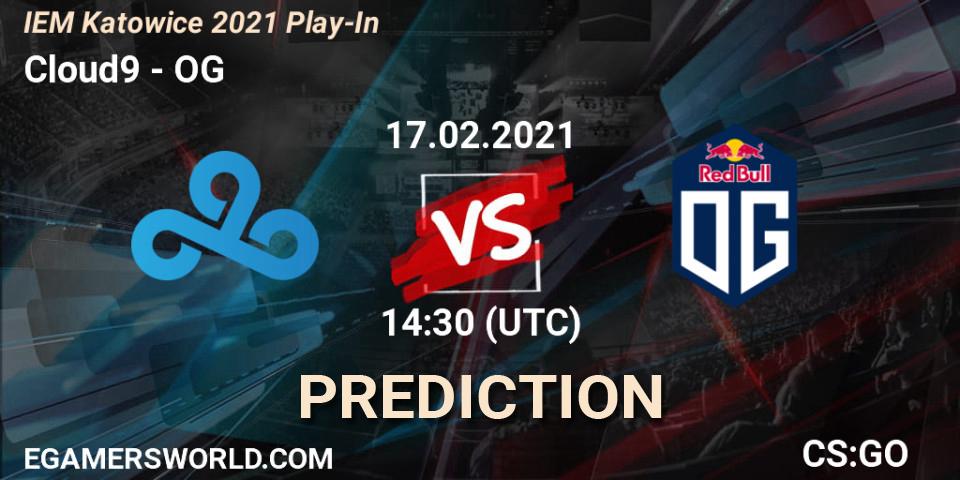 Pronósticos Cloud9 - OG. 17.02.2021 at 14:30. IEM Katowice 2021 Play-In - Counter-Strike (CS2)