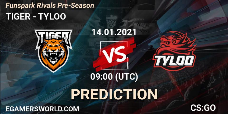 Pronósticos TIGER - TYLOO. 14.01.21. Funspark Rivals Pre-Season - CS2 (CS:GO)