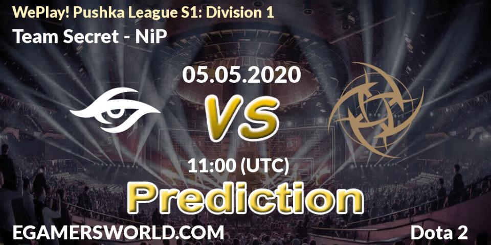 Pronósticos Team Secret - NiP. 05.05.20. WePlay! Pushka League S1: Division 1 - Dota 2