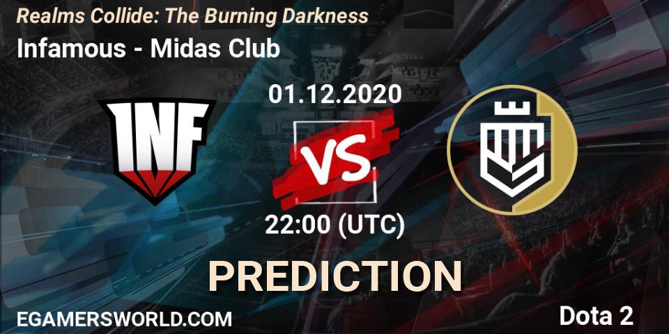 Pronósticos Infamous - Midas Club. 01.12.20. Realms Collide: The Burning Darkness - Dota 2