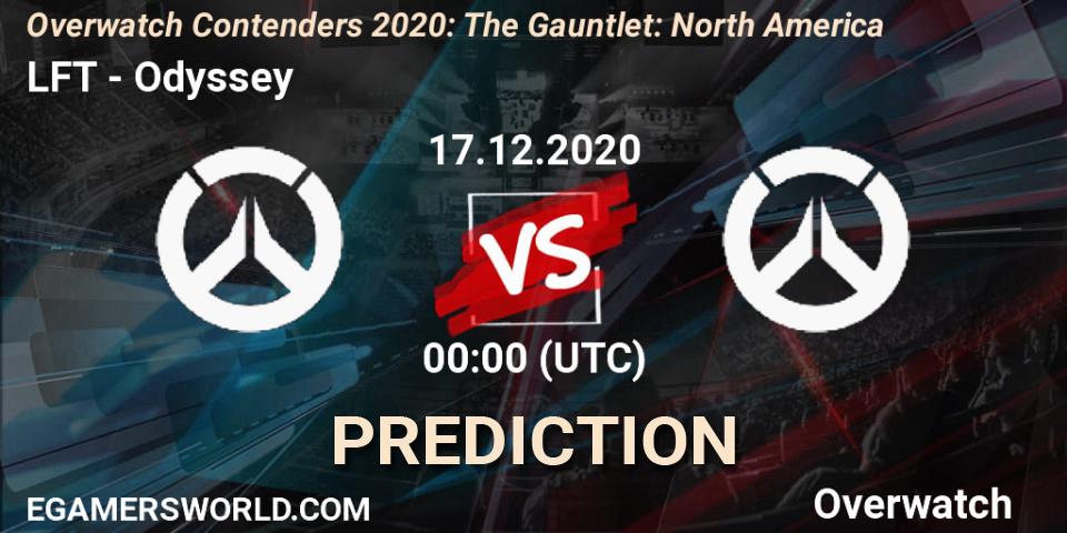 Pronósticos LFT - Odyssey. 17.12.2020 at 00:30. Overwatch Contenders 2020: The Gauntlet: North America - Overwatch