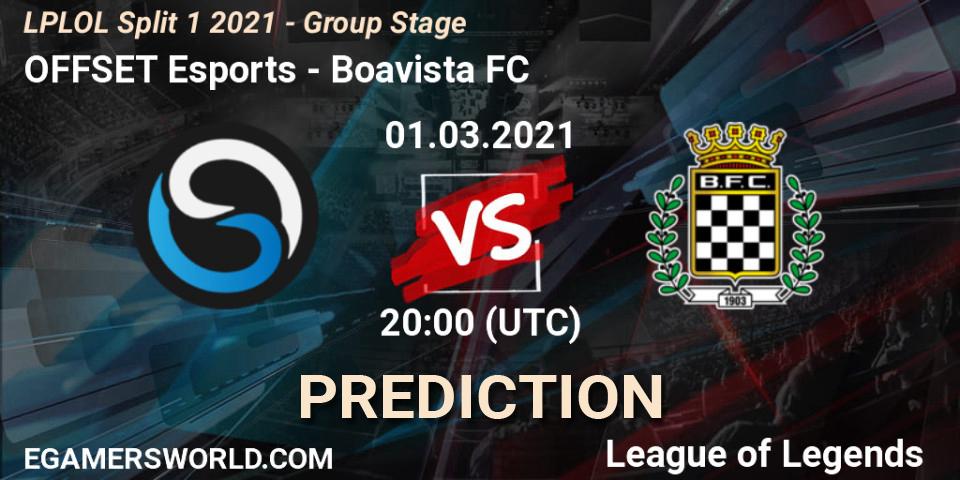 Pronósticos OFFSET Esports - Boavista FC. 01.03.2021 at 20:00. LPLOL Split 1 2021 - Group Stage - LoL