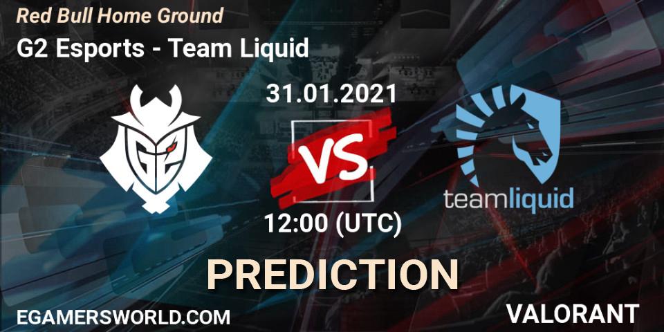Pronósticos G2 Esports - Team Liquid. 31.01.2021 at 12:00. Red Bull Home Ground - VALORANT