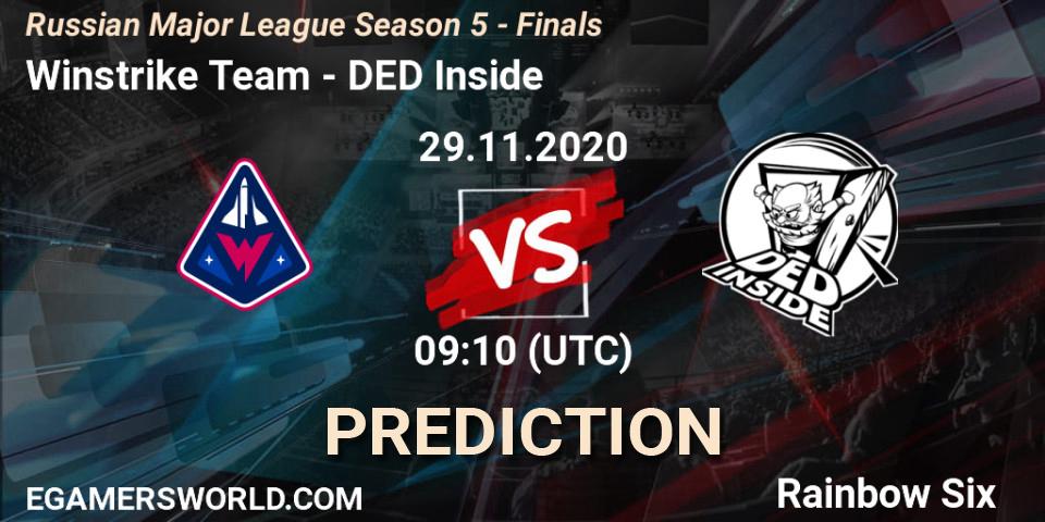 Pronósticos Winstrike Team - DED Inside. 29.11.20. Russian Major League Season 5 - Finals - Rainbow Six