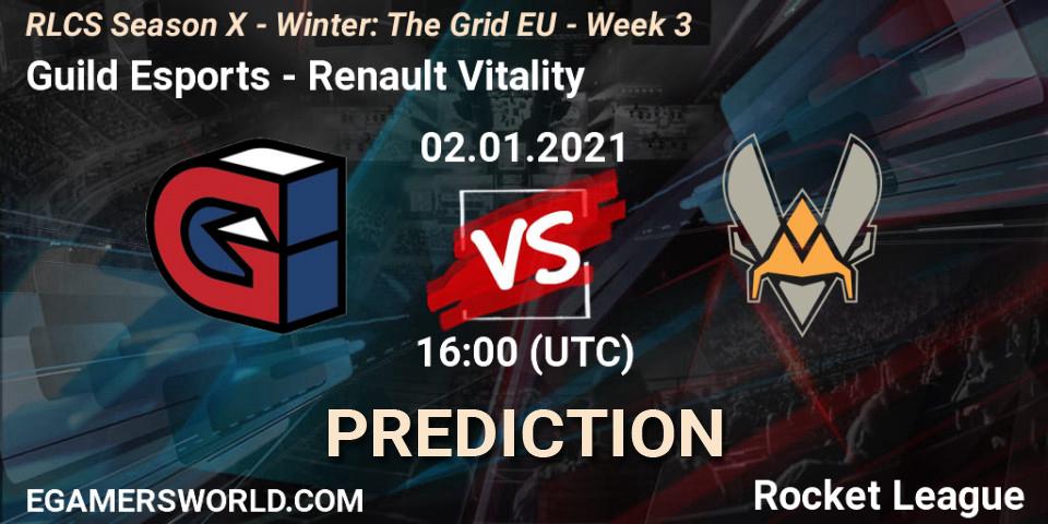 Pronósticos Guild Esports - Renault Vitality. 02.01.21. RLCS Season X - Winter: The Grid EU - Week 3 - Rocket League