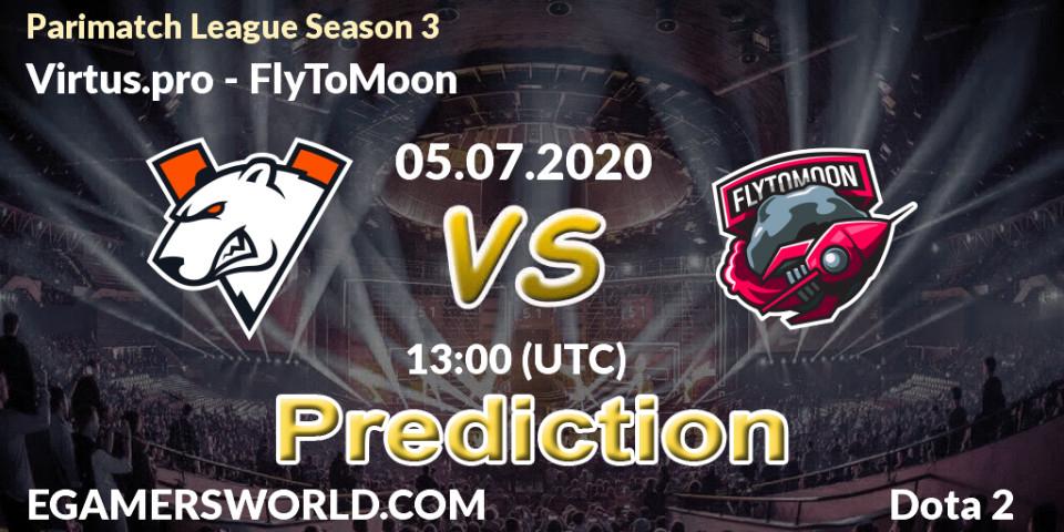 Pronósticos Virtus.pro - FlyToMoon. 05.07.20. Parimatch League Season 3 - Dota 2
