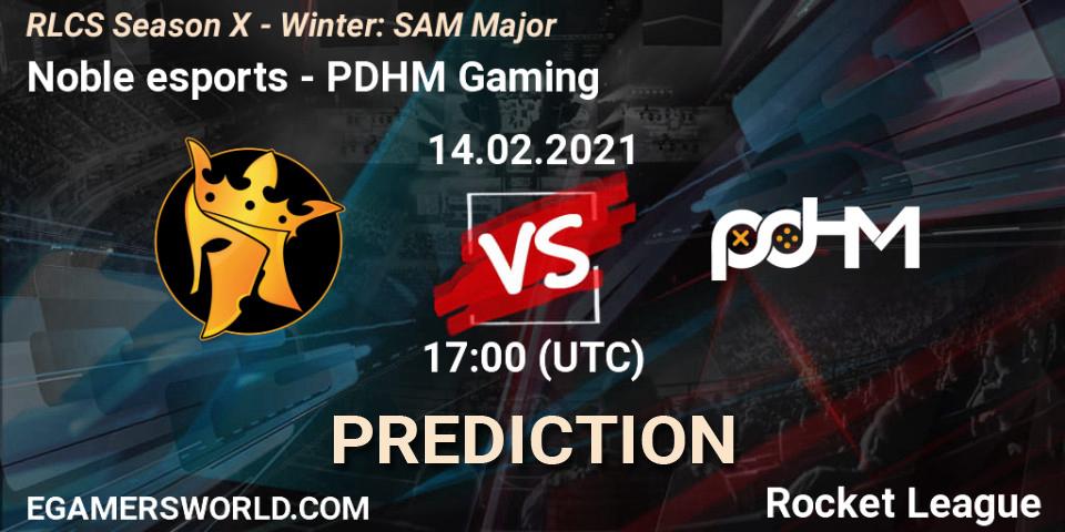 Pronósticos Noble esports - PDHM Gaming. 14.02.2021 at 17:00. RLCS Season X - Winter: SAM Major - Rocket League
