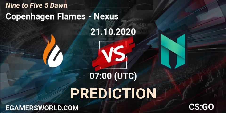 Pronósticos Copenhagen Flames - Nexus. 21.10.2020 at 07:00. Nine to Five 5 Dawn - Counter-Strike (CS2)