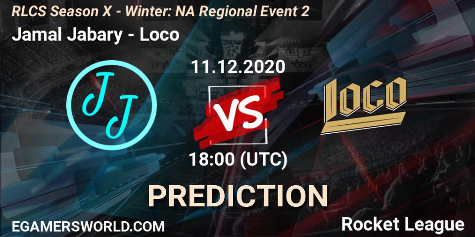 Pronósticos Jamal Jabary - Loco. 11.12.2020 at 18:00. RLCS Season X - Winter: NA Regional Event 2 - Rocket League