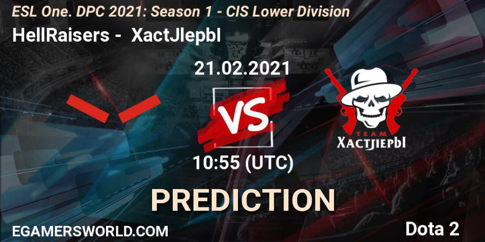 Pronósticos HellRaisers - XactJlepbI. 21.02.21. ESL One. DPC 2021: Season 1 - CIS Lower Division - Dota 2