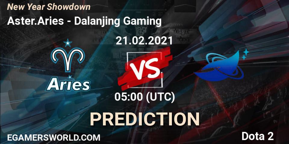 Pronósticos Aster.Aries - Dalanjing Gaming. 21.02.2021 at 05:06. New Year Showdown - Dota 2