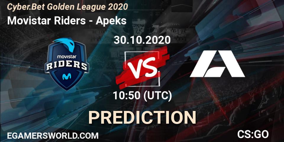 Pronósticos Movistar Riders - Apeks. 30.10.20. Cyber.Bet Golden League 2020 - CS2 (CS:GO)