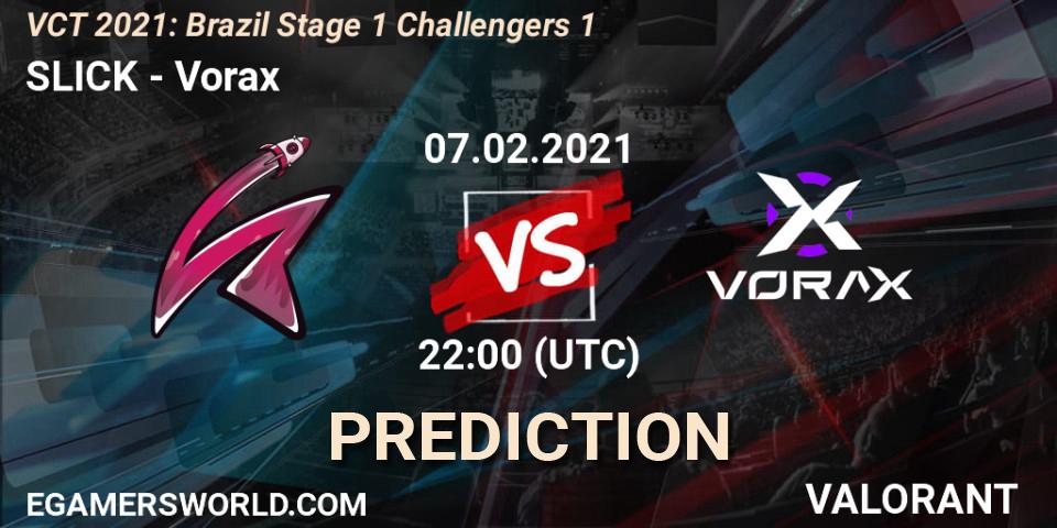 Pronósticos SLICK - Vorax. 07.02.2021 at 22:00. VCT 2021: Brazil Stage 1 Challengers 1 - VALORANT