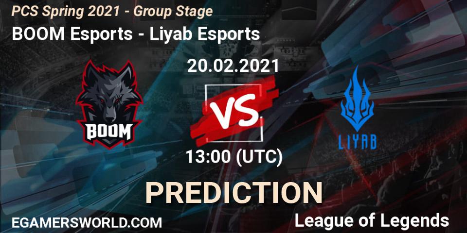 Pronósticos BOOM Esports - Liyab Esports. 20.02.2021 at 13:00. PCS Spring 2021 - Group Stage - LoL