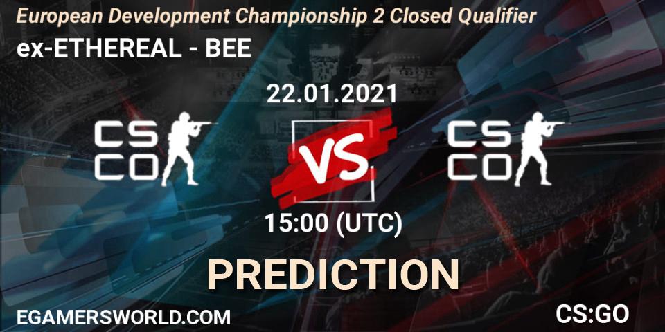 Pronósticos ex-ETHEREAL - BEE. 22.01.21. European Development Championship Season 2: Closed Qualifier - CS2 (CS:GO)