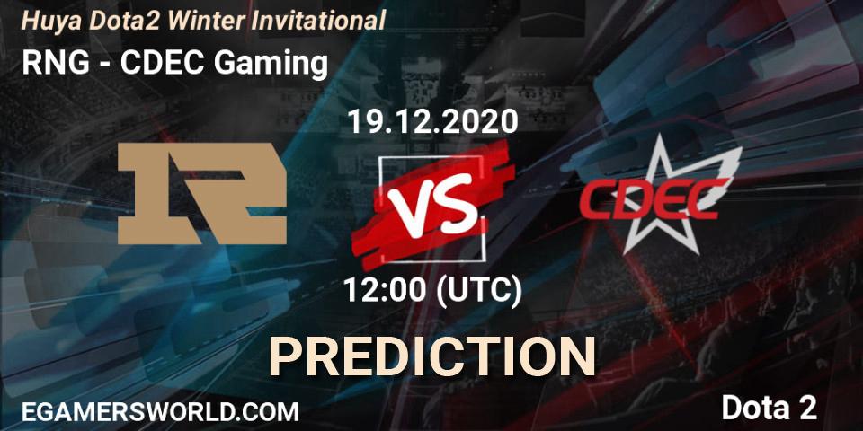 Pronósticos RNG - CDEC Gaming. 19.12.20. Huya Dota2 Winter Invitational - Dota 2