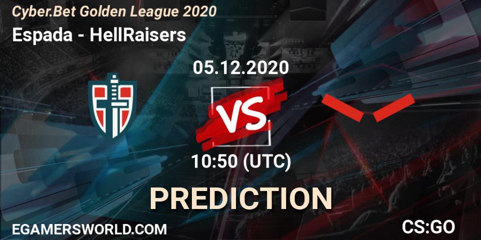 Pronósticos Espada - HellRaisers. 05.12.20. Cyber.Bet Golden League 2020 - CS2 (CS:GO)