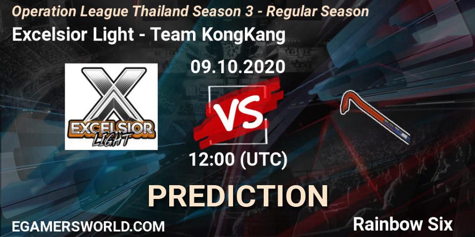 Pronósticos Excelsior Light - Team KongKang. 09.10.2020 at 12:00. Operation League Thailand Season 3 - Regular Season - Rainbow Six