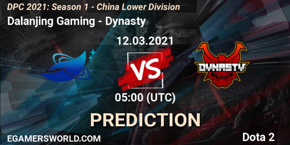 Pronósticos Dalanjing Gaming - Dynasty. 12.03.2021 at 05:00. DPC 2021: Season 1 - China Lower Division - Dota 2