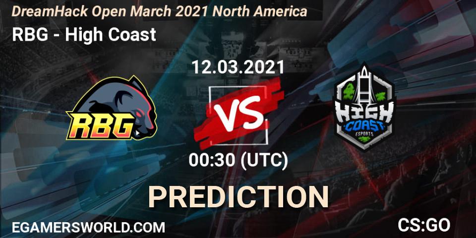 Pronósticos RBG - High Coast. 12.03.2021 at 00:30. DreamHack Open March 2021 North America - Counter-Strike (CS2)