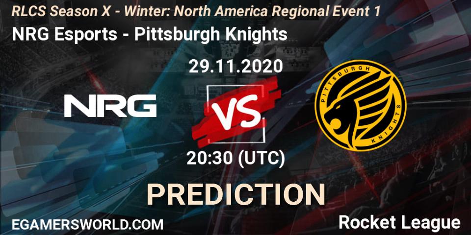 Pronósticos NRG Esports - Pittsburgh Knights. 29.11.20. RLCS Season X - Winter: North America Regional Event 1 - Rocket League