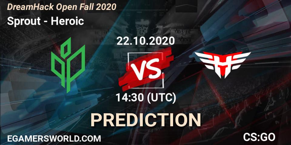Pronósticos Sprout - Heroic. 22.10.2020 at 14:10. DreamHack Open Fall 2020 - Counter-Strike (CS2)