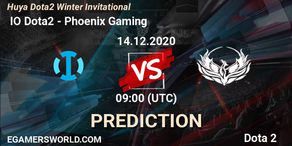 Pronósticos IO Dota2 - Phoenix Gaming. 19.12.2020 at 12:43. Huya Dota2 Winter Invitational - Dota 2