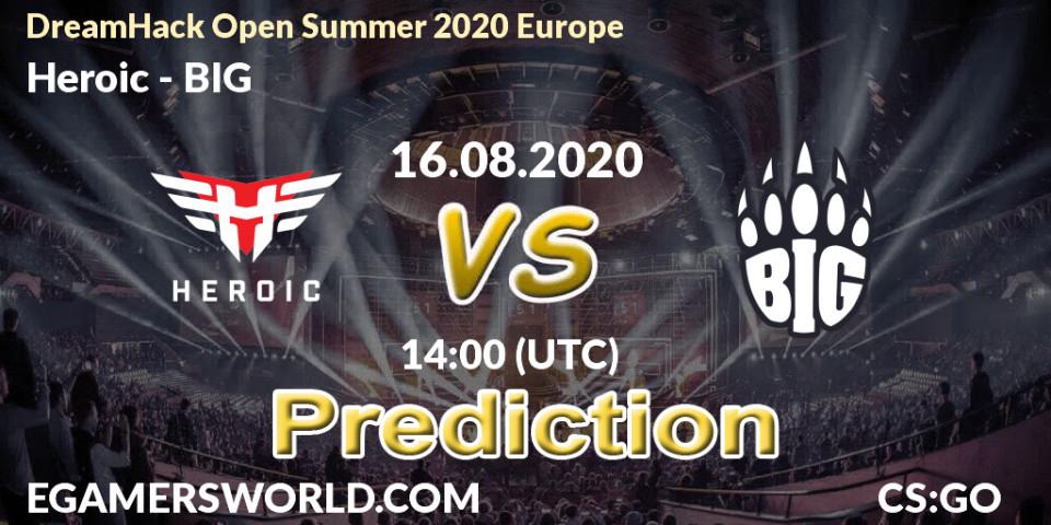 Pronósticos Heroic - BIG. 16.08.20. DreamHack Open Summer 2020 Europe - CS2 (CS:GO)