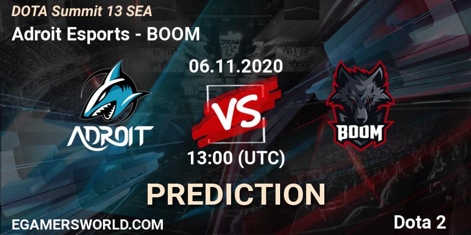 Pronósticos Adroit Esports - BOOM. 06.11.20. DOTA Summit 13: SEA - Dota 2