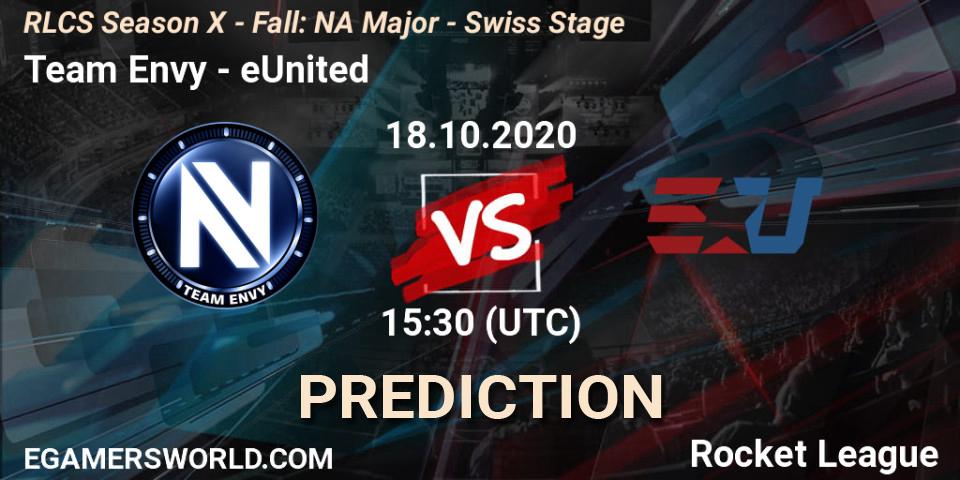 Pronósticos Team Envy - eUnited. 18.10.20. RLCS Season X - Fall: NA Major - Swiss Stage - Rocket League