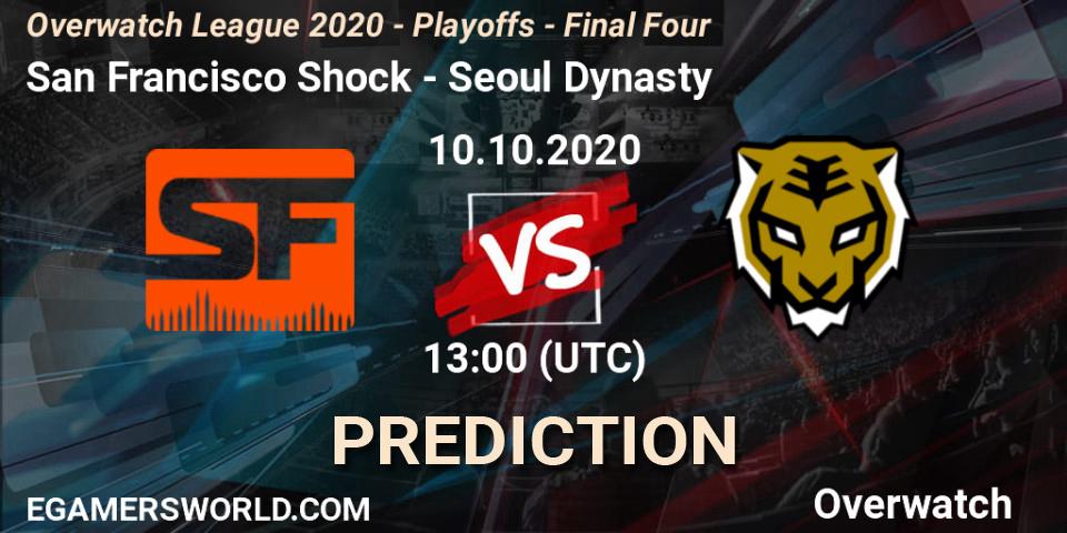 Pronósticos San Francisco Shock - Seoul Dynasty. 10.10.20. Overwatch League 2020 - Playoffs - Final Four - Overwatch