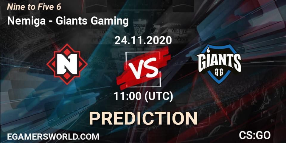 Pronósticos Nemiga - Giants Gaming. 24.11.20. Nine to Five 6 - CS2 (CS:GO)