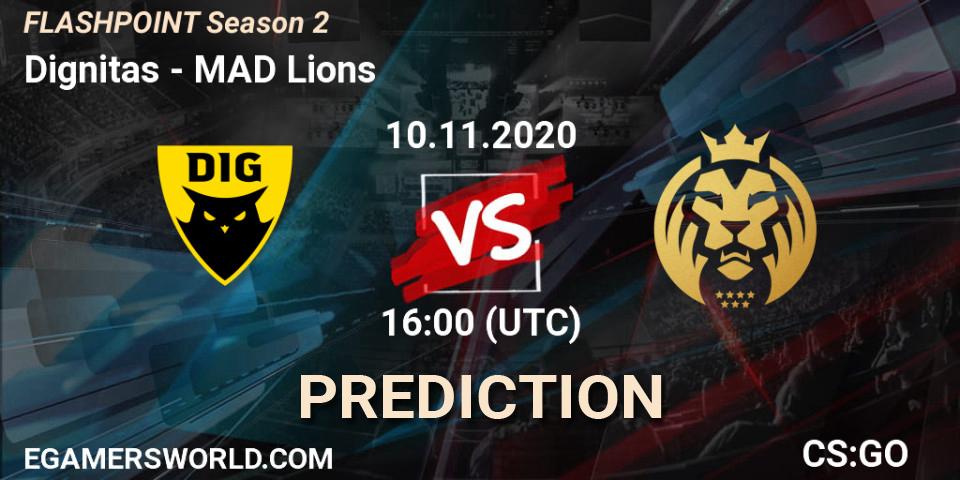 Pronósticos Dignitas - MAD Lions. 11.11.2020 at 13:00. Flashpoint Season 2 - Counter-Strike (CS2)