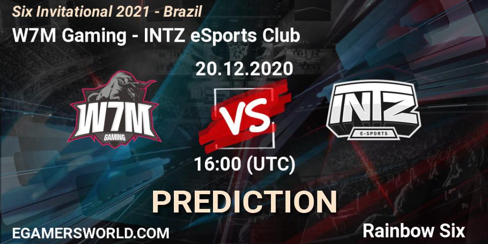 Pronósticos W7M Gaming - INTZ eSports Club. 20.12.20. Six Invitational 2021 - Brazil - Rainbow Six