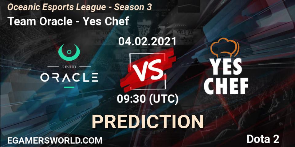 Pronósticos Team Oracle - Yes Chef. 04.02.21. Oceanic Esports League - Season 3 - Dota 2