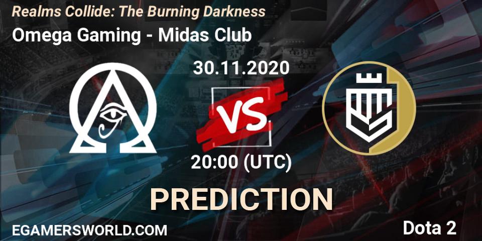 Pronósticos Omega Gaming - Midas Club. 30.11.20. Realms Collide: The Burning Darkness - Dota 2