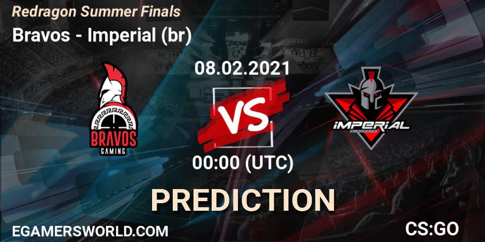 Pronósticos Bravos - Imperial (br). 08.02.2021 at 22:30. Redragon Summer Finals - Counter-Strike (CS2)