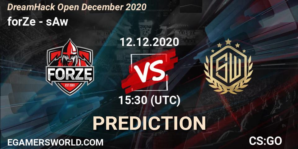Pronósticos forZe - sAw. 12.12.2020 at 15:30. DreamHack Open December 2020 - Counter-Strike (CS2)