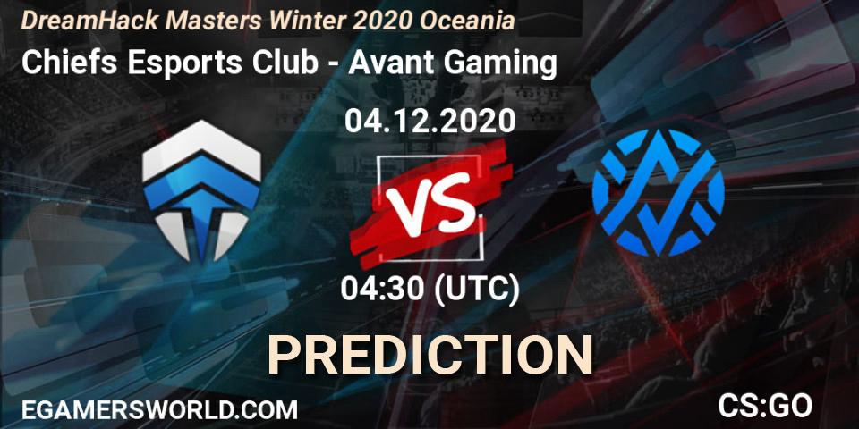 Pronósticos Chiefs Esports Club - Avant Gaming. 04.12.20. DreamHack Masters Winter 2020 Oceania - CS2 (CS:GO)